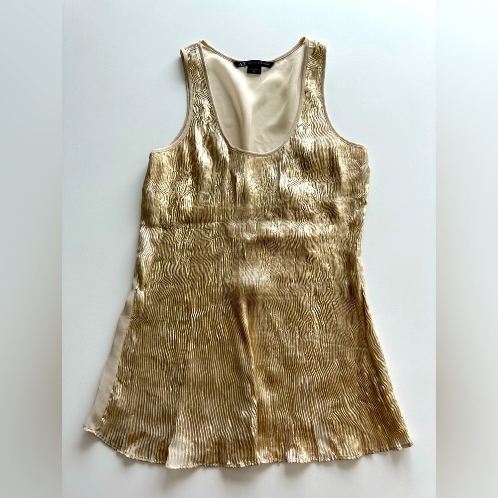 ARMANI EXCHANGE GOLD TANK BLOUSE